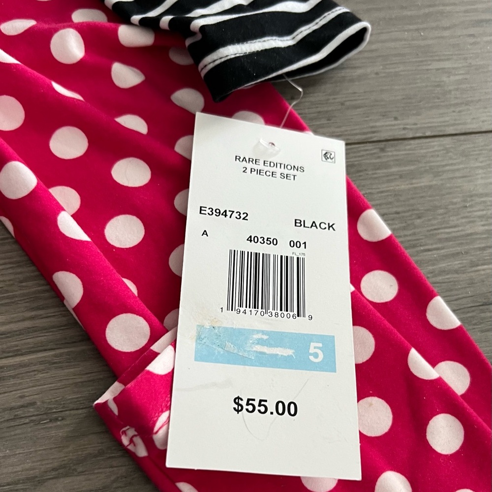 Rare Editions Black and Pink Kids Matching Set